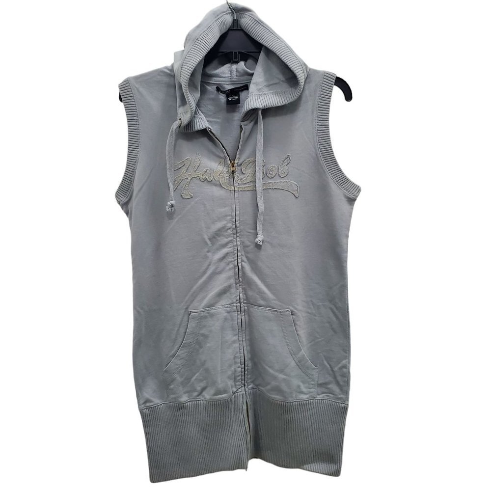 Hale Bob-Sleeveless Gray Hoodie Sweater